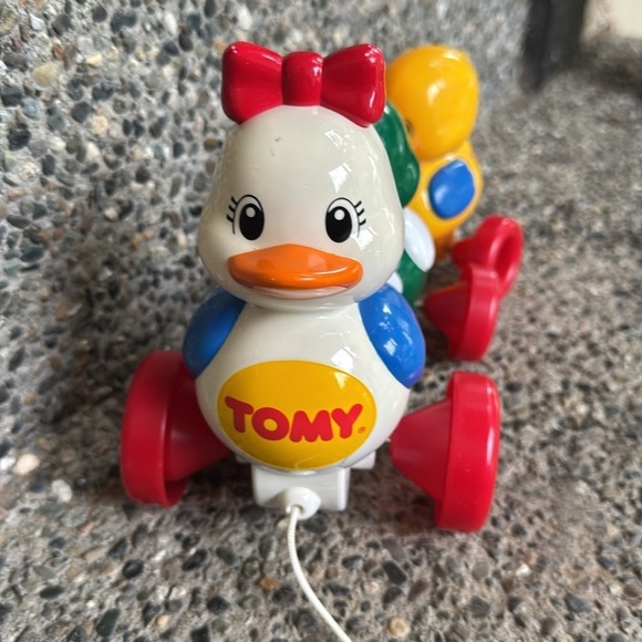 Pull-Along Duck Toy Set - Multicolor - vintage Tomy - Picture 3 of 6